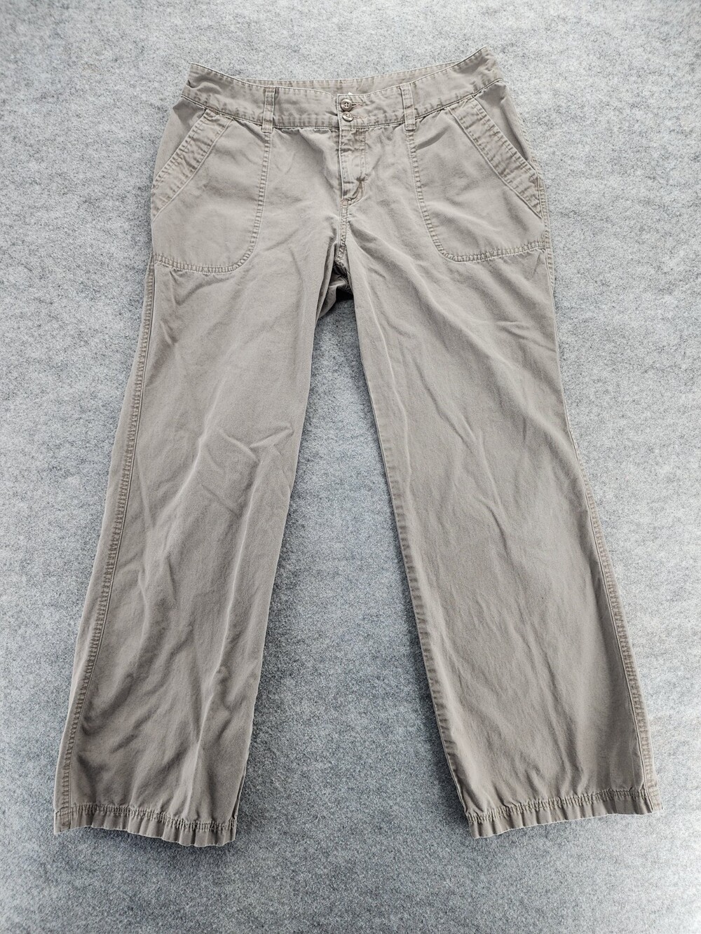 Patagonia Pants Womens 8 Brown Striaght Organic Cotton Mid Rise 31x28"